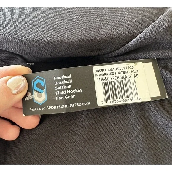 Sports Unlimited Double Knit Adult Integrated Football Pants 7 Padded Sz S New - Picture 3 of 3